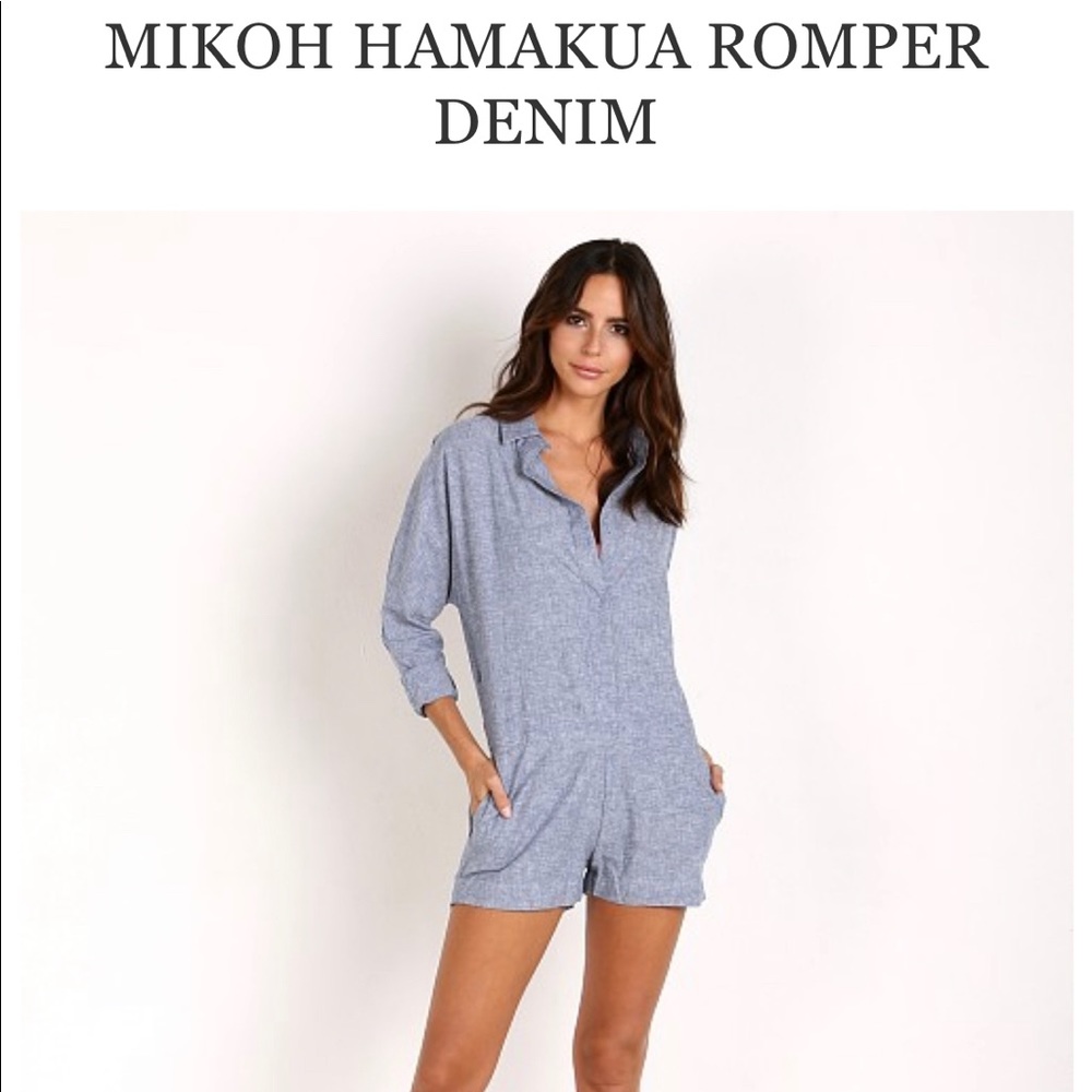 NWT Mikoh Hamakua romper in denim linen